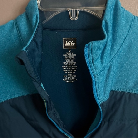 REI Blue Insulated Running Shell Puffer Jacket Women's Small Gorpcore Reflective - Picture 7 of 7